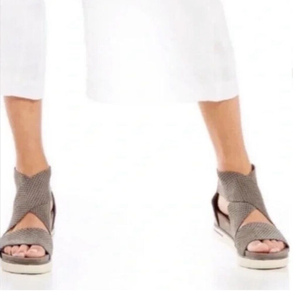 Eileen Fisher Womens Sport 3 Sneaker Sandal nubuck leather Pink size 10 - EUC!